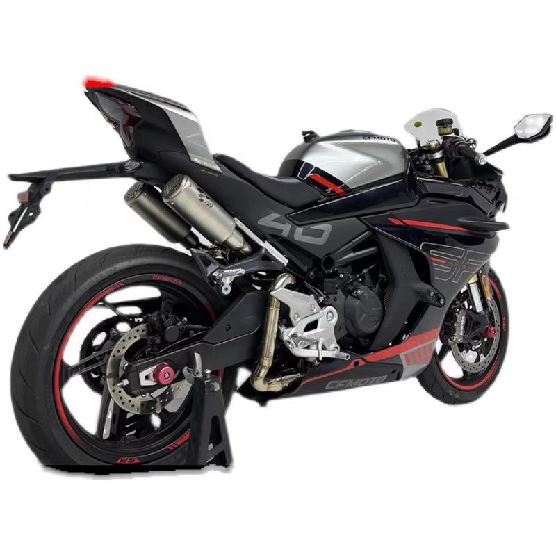 适用摩托春风450SR/NK排气管改装 春风450SR S阀门排气管外观