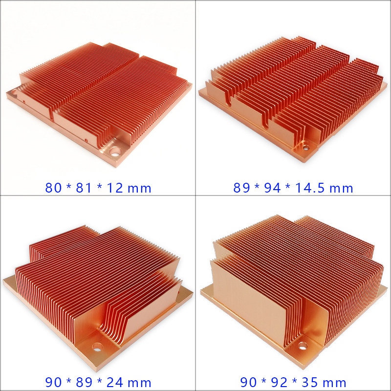 现货DIY紫铜散热片TEC半导体制冷片 LED灯 激光 芯片一体型散热片