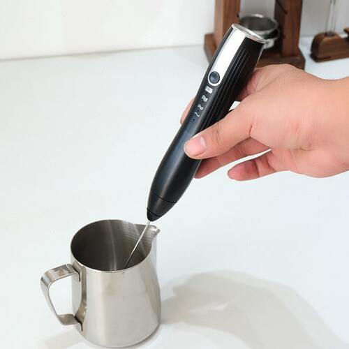 电动奶泡器咖啡拉花自动打泡器三档可调充电手持发泡器奶盖奶泡机