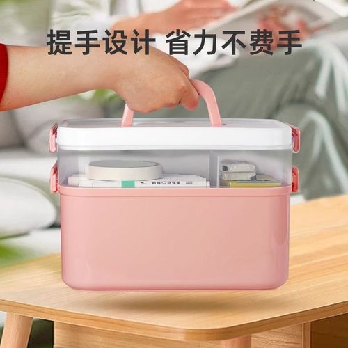 手提式家用医药箱画画颜料毛笔书法收透明画箱多功能三层加厚艺考