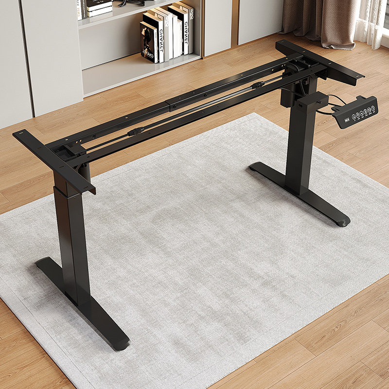 智能电动升降桌腿双电机双横梁办公电竞电脑桌自动可升降支架配件