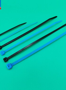 蓝色2.5*100mm铁氟龙扎线带 3*100耐高温200度四氟扎带 100条/包