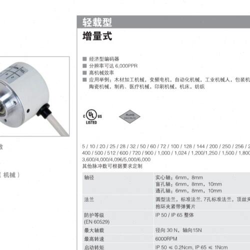 HENGSTLER 亨士乐增量式编码器 RI41-EO/2000ES.11IB-3-15S-5-S01