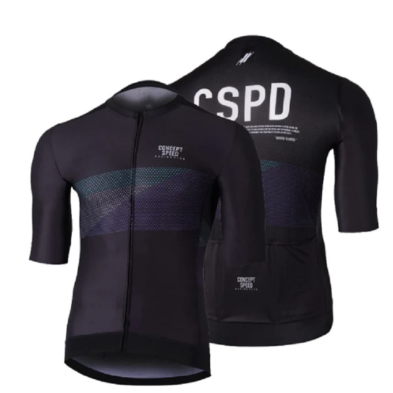 CSPD新款竞技版夏季男款短袖自行车上衣公路车套装速干车队定制