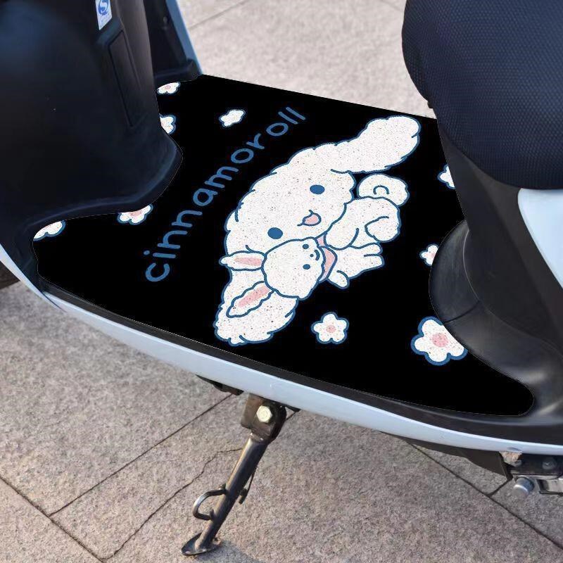 丝圈防水通用型新款电动车脚垫爱玛雅迪小龟王摩托车电瓶车自裁剪