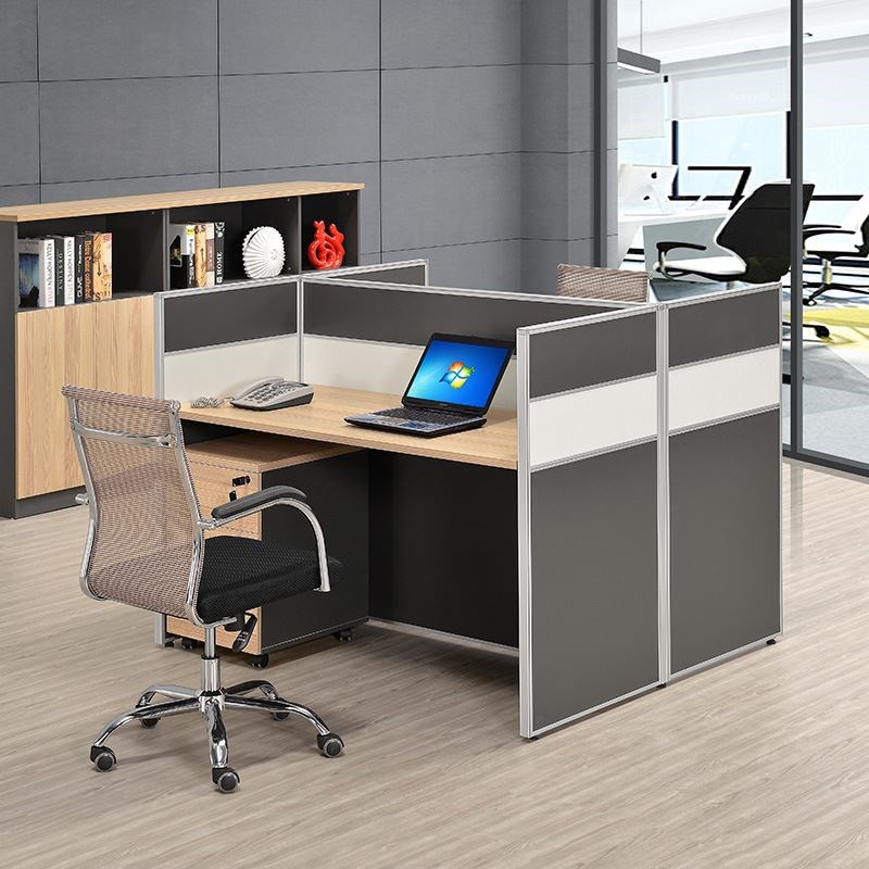 公司四人位屏风职员办公桌椅组合简易单人位财务工作位屏风办公桌