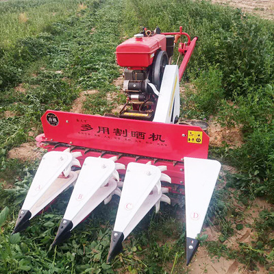 开路先锋1米割晒机 柴油机动力 手推玉米秸秆收割机高粱牧草割倒