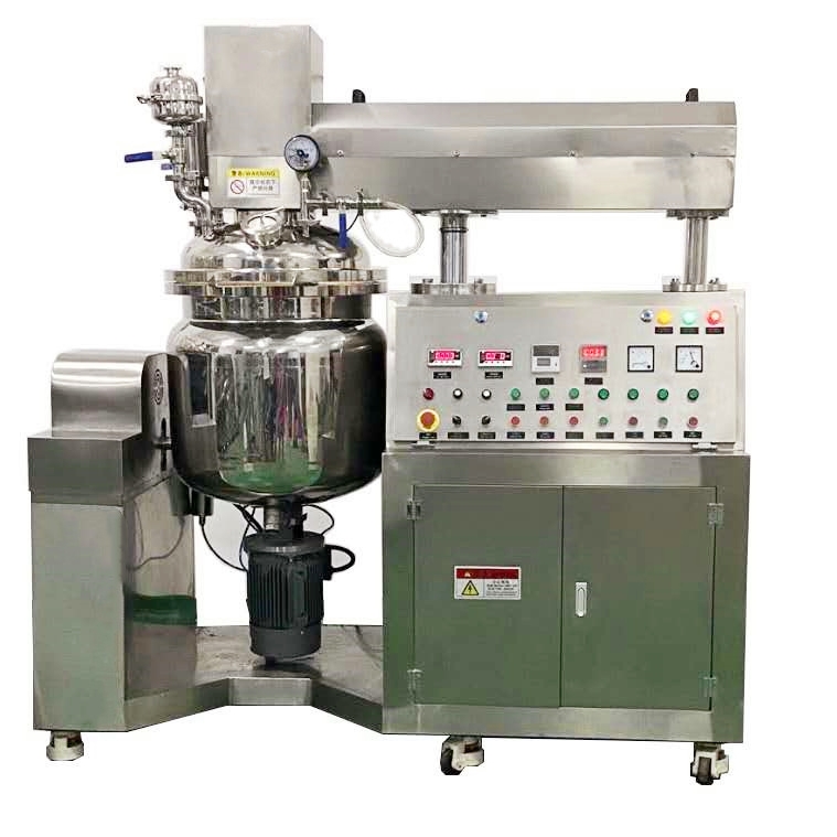 化妆霜真空乳化机电动升降乳化机蒸汽加热乳化锅小型乳化罐