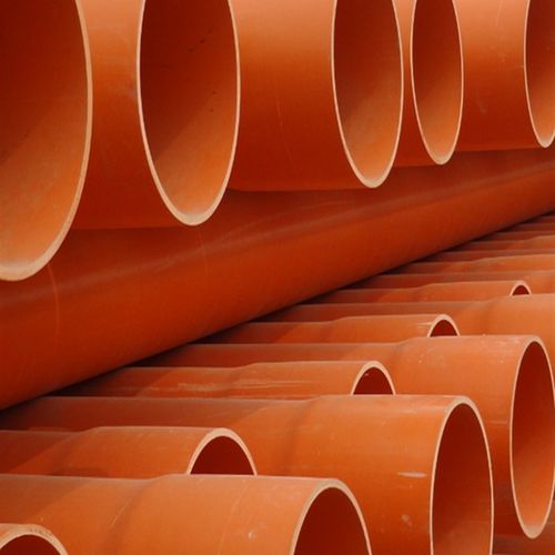 CPVC电力管电缆管穿线管埋地用管枕管卡110橘红色道路施工用管