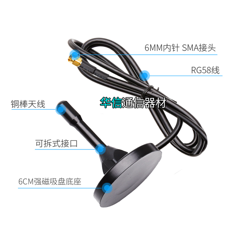 2.4G大吸盘天线高增益全向天线WIFI路由器信号增强天线28DB纯铜棒
