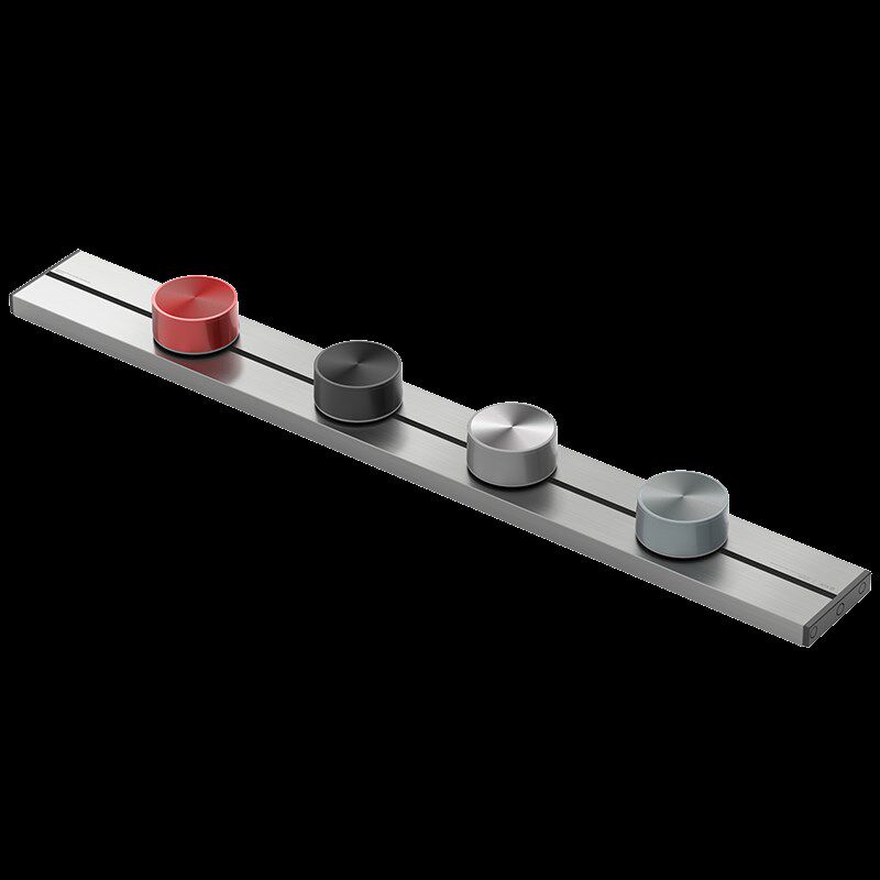 优必克Q银色轨道插座明暗装厨房餐边柜壁挂嵌入式可移动电力滑轨