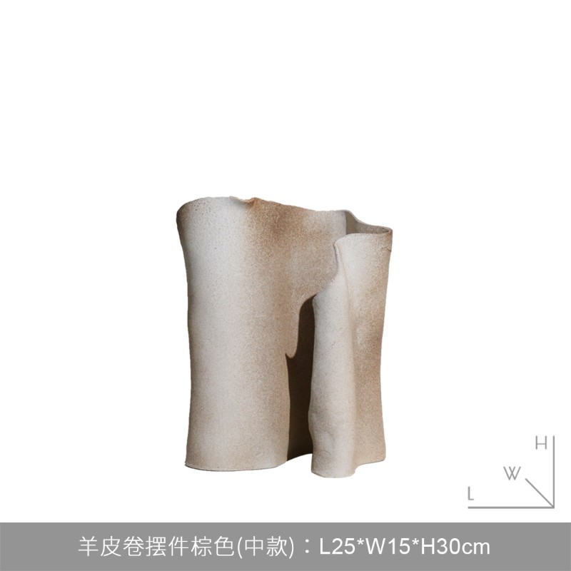 简约现代轻奢售楼处陶瓷几何创意软装饰品家N居样板房间工艺品摆