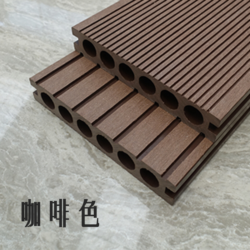 塑木地板户外共挤m木纹拼接无缝防水自铺阳台花园工程防腐木塑地