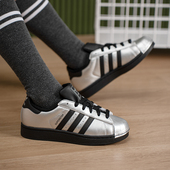 正品 ADIDAS阿迪达斯三叶草SUPERSTAR贝壳头女低帮运动休闲板鞋