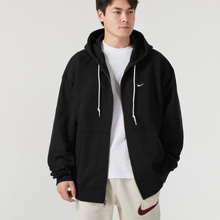 正品Nike耐克新款秋冬男加绒保暖连帽针织运动休闲夹克外套DR0403