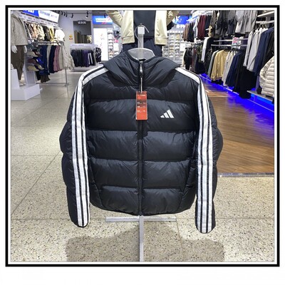 阿迪达斯男款简约百搭运动羽绒服
