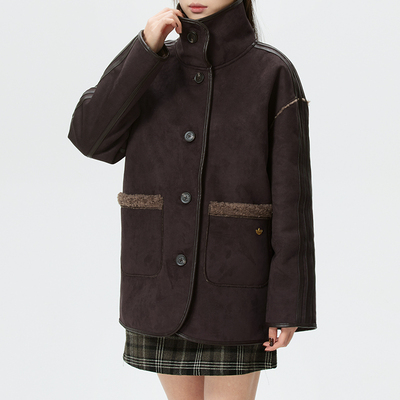 ADIDAS三叶草女双面穿灯芯绒外套