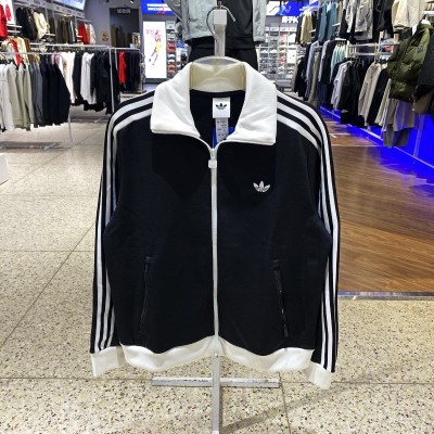 阿迪达斯三叶草女立领针织外套