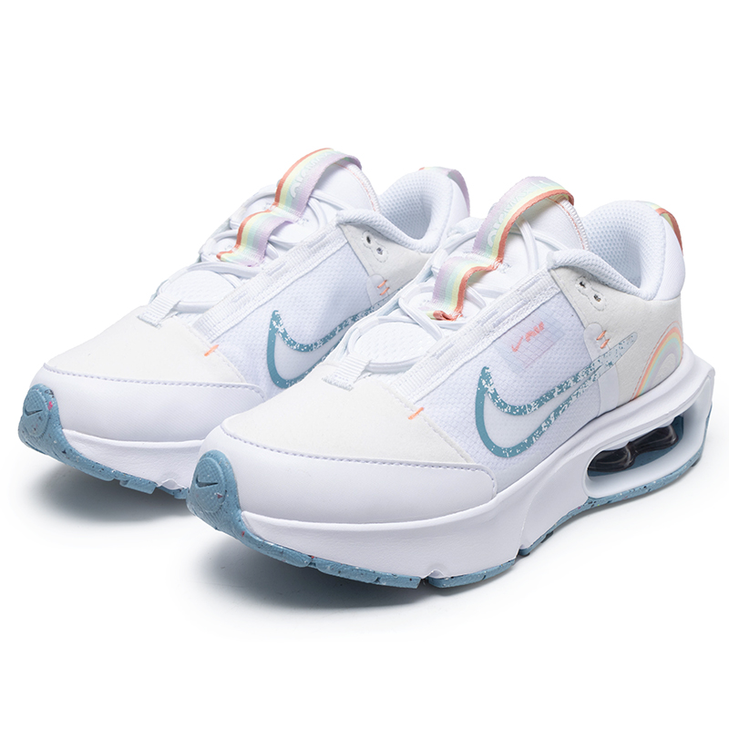 正品NIKE耐克简约拼接百搭儿童气垫缓震舒适运动休闲鞋DM1212-100