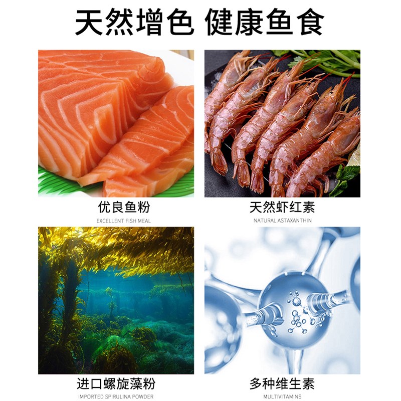 满堂红热带鱼罗汉鱼爆头血鹦鹉发财鱼增红增色增体观赏鱼鱼粮饲料