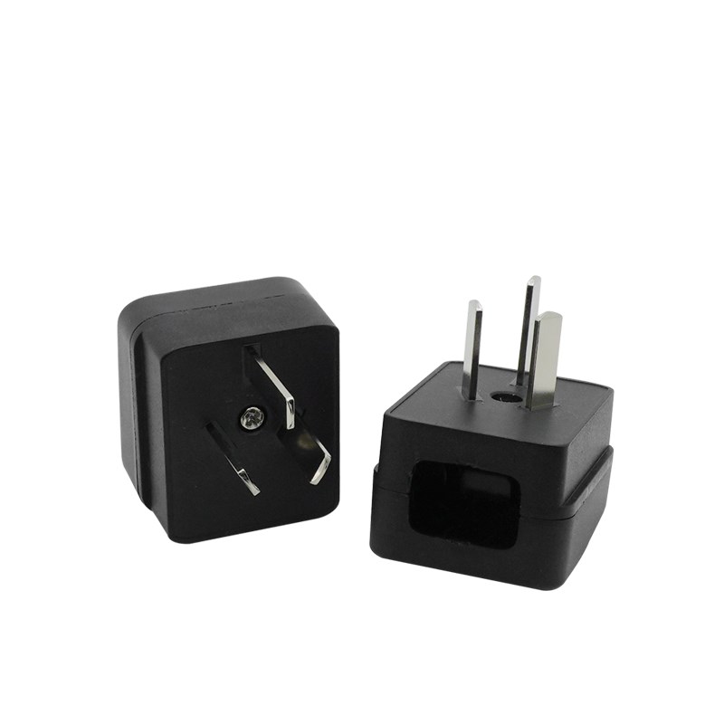 两脚转三插转换插头 嵌入式 电烙铁理发器转换器  2变3防水转换