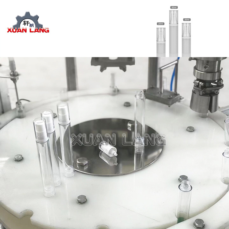 化妆爽肤水灌装旋盖一体机 全自动小瓶喷雾灌装机 香水液体灌装机