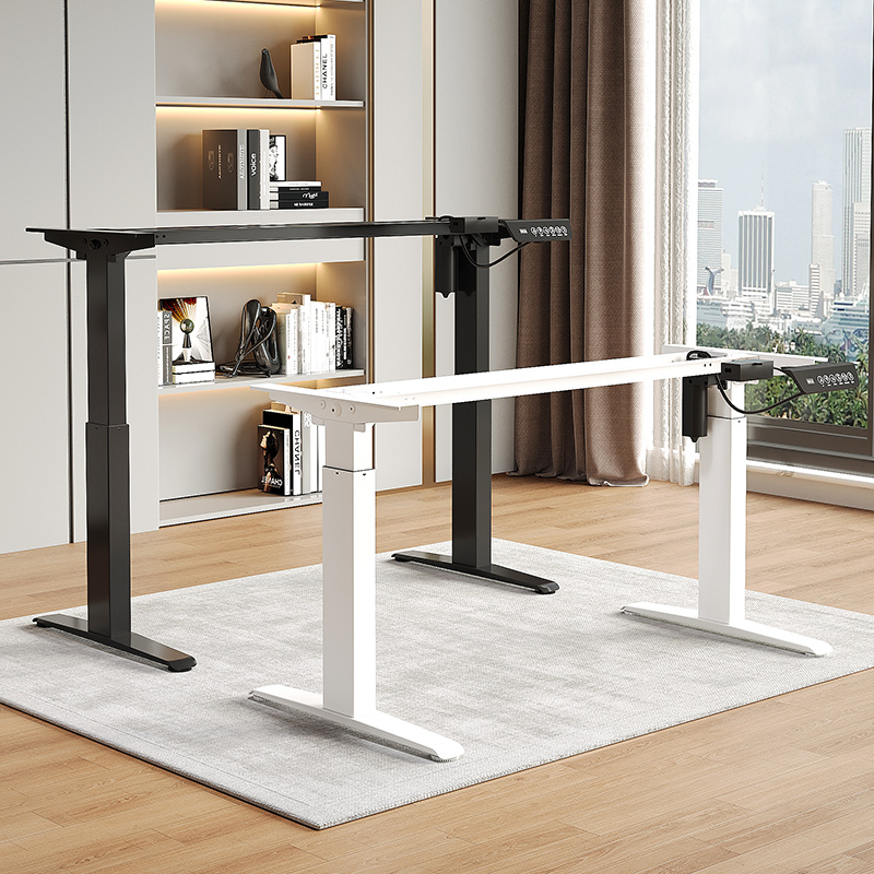 智能电动升降桌腿双电机双横梁办公电竞电脑桌自动可升降支架配件