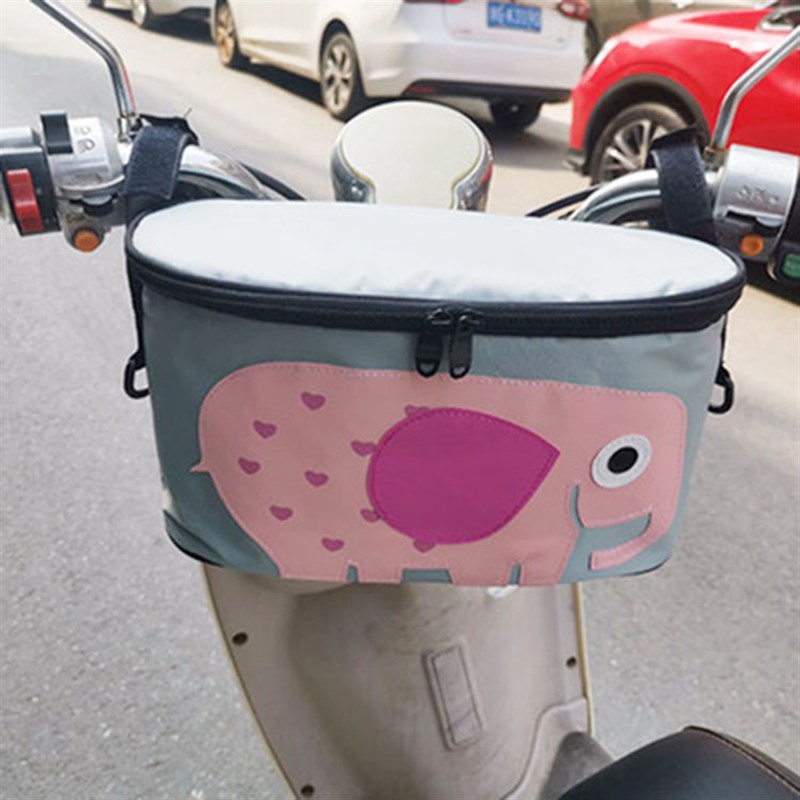 电动车挂包防水储物篮踏板摩托车前布兜可放雨衣手机充电器收纳袋
