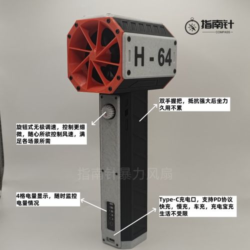 H64暴力涡轮风扇无刷航模电机USB超长续航洗车吹水吹雪除尘吹落叶