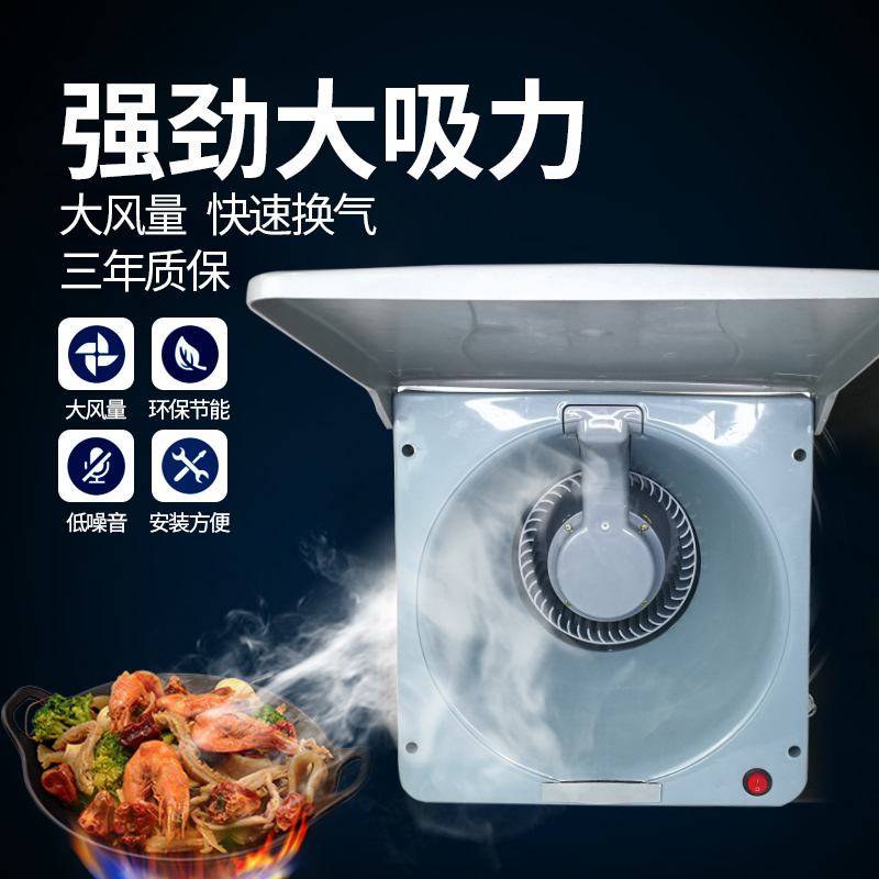 涡轮10寸强力全塑易拆洗排风扇厨房油烟换气扇窗式静音墙式抽风机
