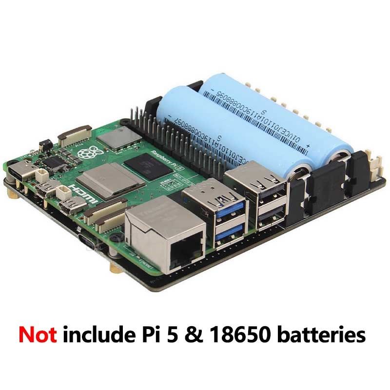 X1201 树莓派5 UPS电源管理扩展板18650不间断供电模块