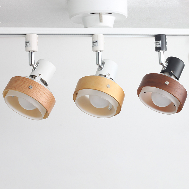 日式实木压克力轨道灯LED导轨灯北欧调光家用背景墙客厅米家智能