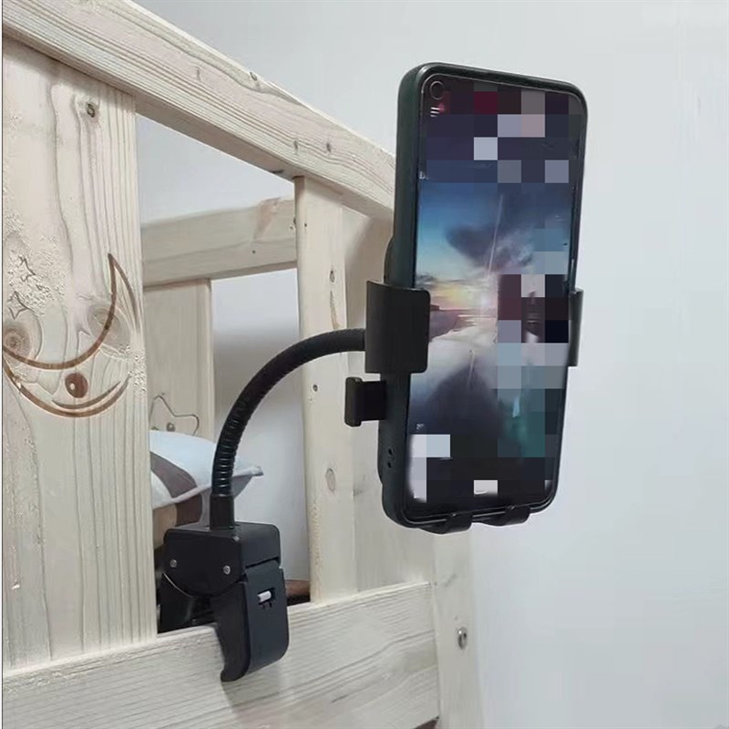 户外直播金属软管垂钓手机支架固定夹轮椅手机夹加厚蟹钳夹护拦杆