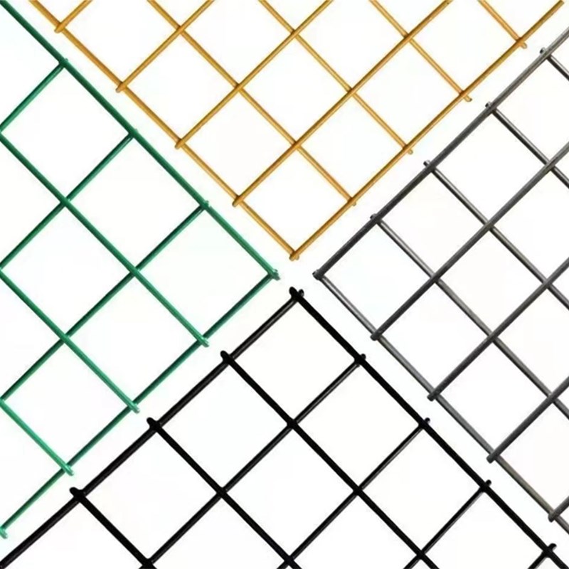 浸塑黄色网片包塑镀锌铁网喷塑电焊铁丝网阳台攀爬围栏网格钢丝网