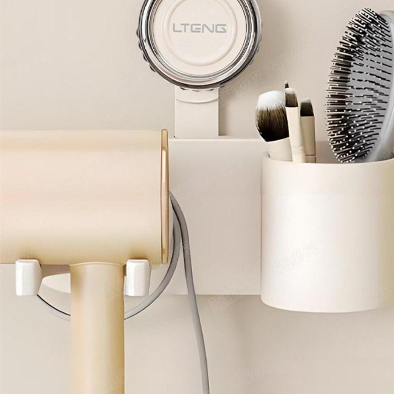 吸盘吹风机置物架家用卫生间免打孔墙上壁挂电吹风架浴室收纳挂架