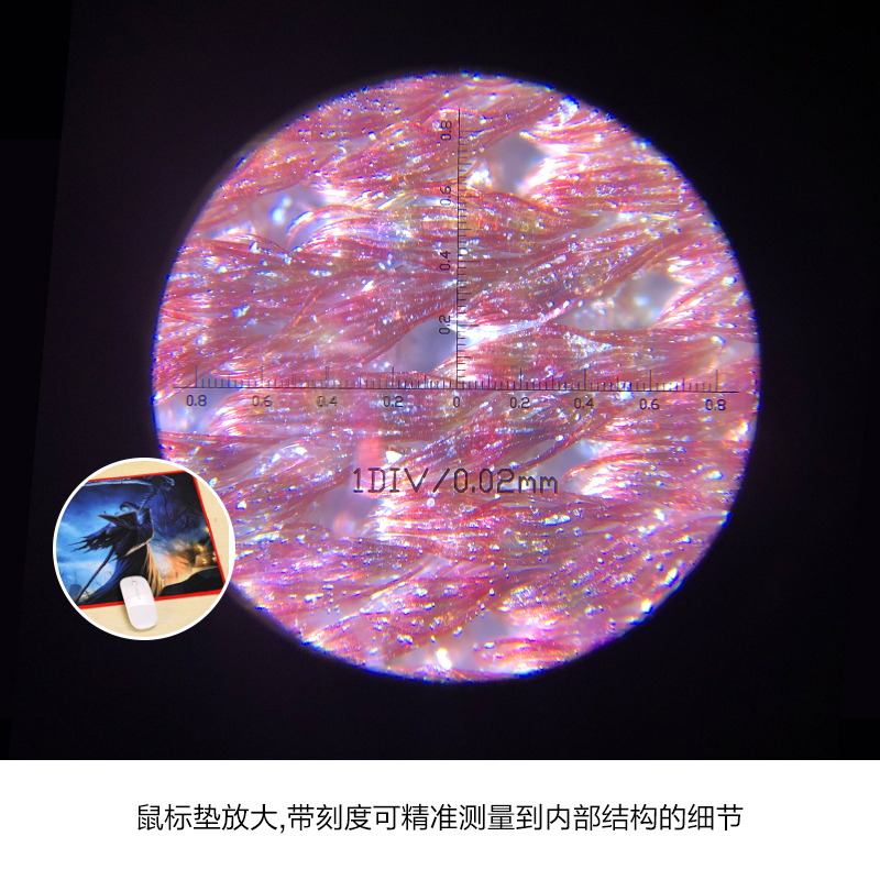 100倍带刻度手持放大镜带LED灯120倍150倍高倍高清纺织印刷网点60