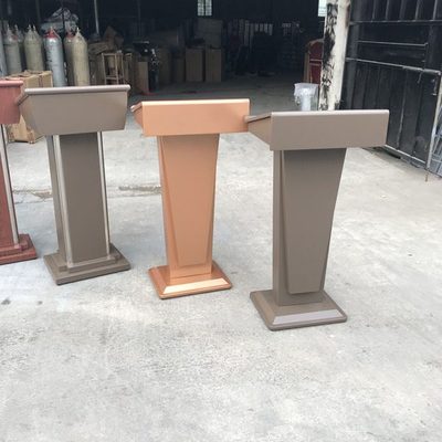 现代豪华优雅咖啡色演讲台接待台迎宾台值班台站岗台讲评台售楼部