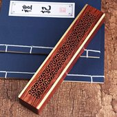 花梨木双层线香盒卧香炉抽拉储存香磁铁收纳家居家用车载便携居室