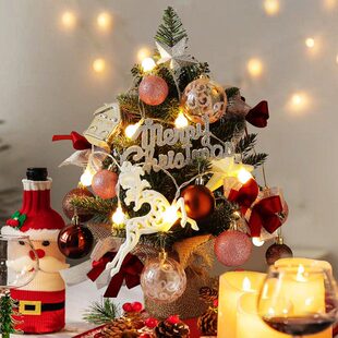 诺贝松圣诞树小型家用摆件2023新款圣诞节装饰品桌面圣诞树高级感