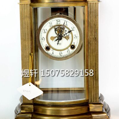 钟表四明钟欧式古典机械仿古座钟理石铸铜钟样板间摆设仿古董钟