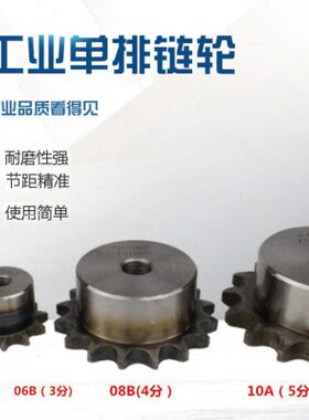 45钢国标带大台阶工业链轮 9齿-16齿 加工定做链轮06B(3分)配件