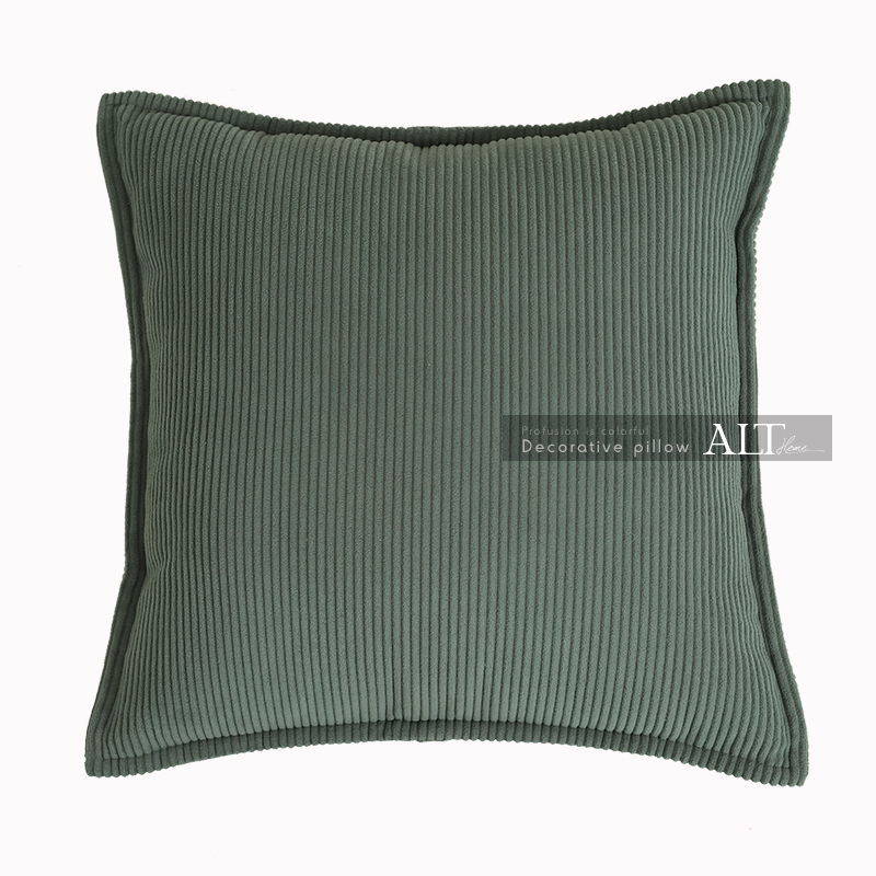 高端网红沙发抱枕套o客厅轻奢高级感靠垫纯色可拆洗灯芯绒粉色靠