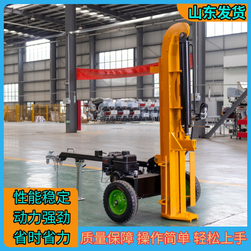 常年外贸液压劈木机 枯木处理劈木机 家庭木工坊农场铡刀式劈木机