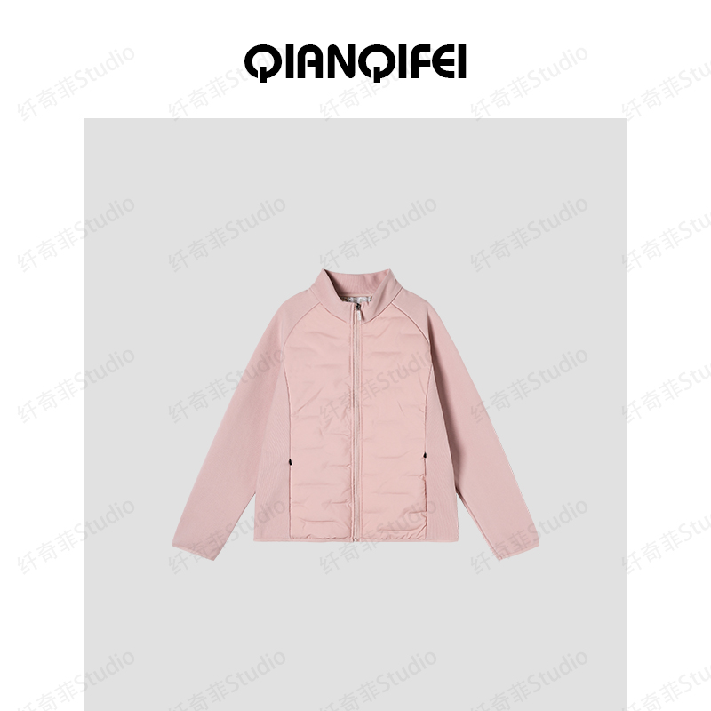 12-7F  新款可外穿可内搭小立领拼接外套 2585