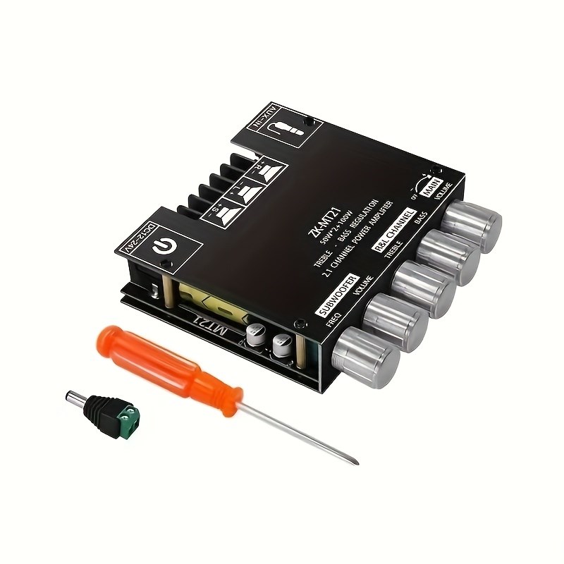 ZK-MT21 2.1声道蓝牙数字功放模块 高低音调超重低音炮大功率