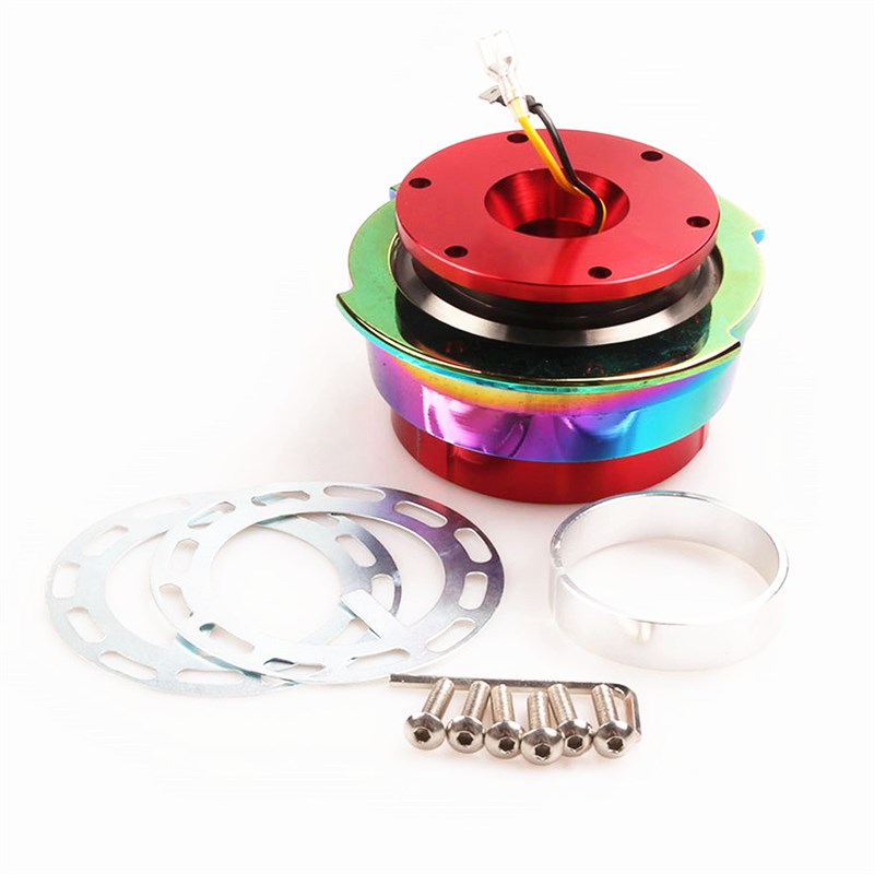 汽车改装方向盘快拆 NRG带安全锁按钮防盗垫高方向盘快开快拆器