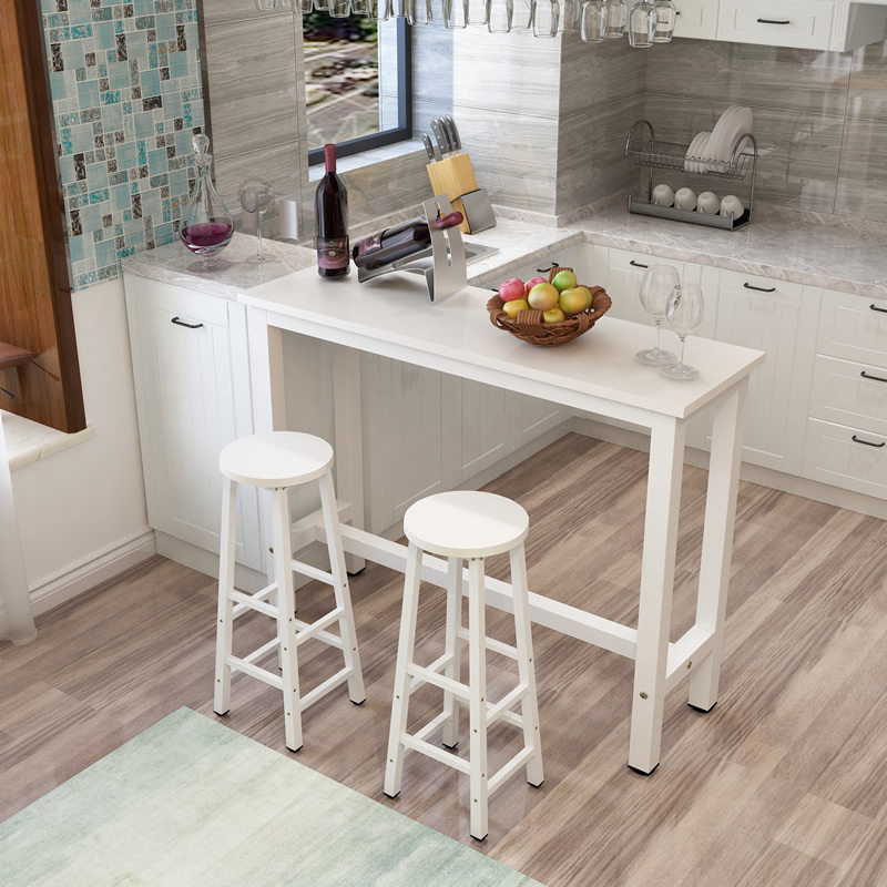 新品靠墙吧台桌家用简约客厅隔断小吧台酒吧奶茶店高脚桌长条桌窄