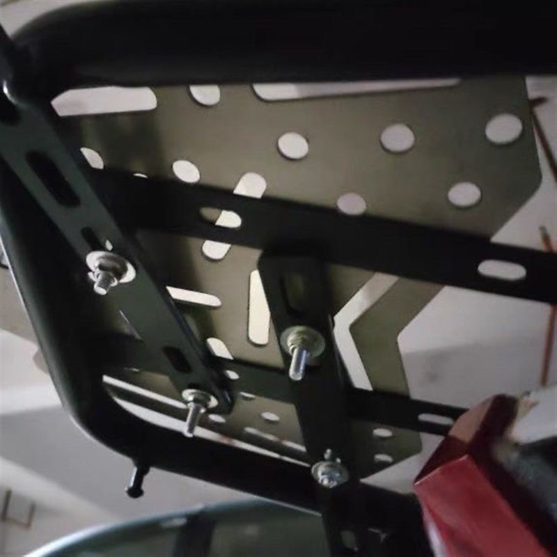 工艺电动车尾箱改装通用配件不锈钢支架垫板摩托车后备箱安装