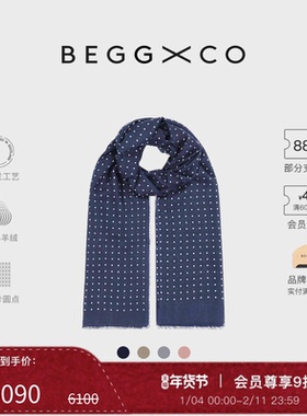 【新年礼物】Begg X Co Wispy男女同款纯羊绒多色苏格兰波点围巾