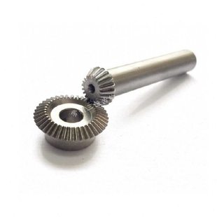 0.5模数伞齿轮锥齿轮20齿/40齿1：2传动90度 伞齿轮轴 304不锈钢